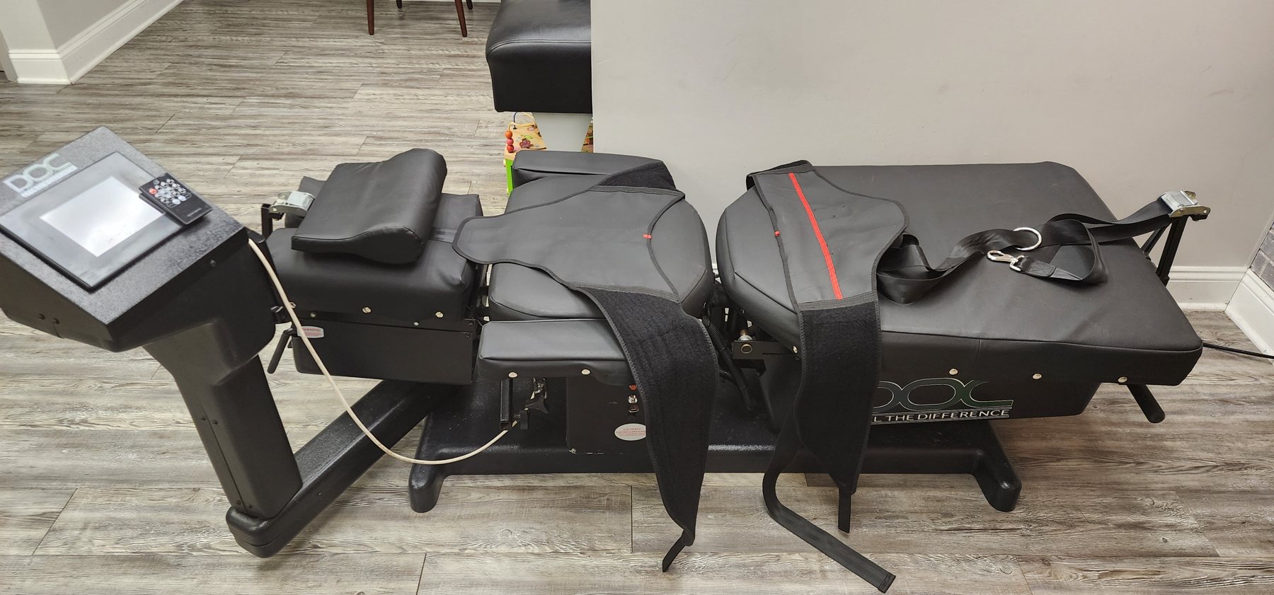 Computer-controlled spinal decompression table at Bonesetters in Chesterfield