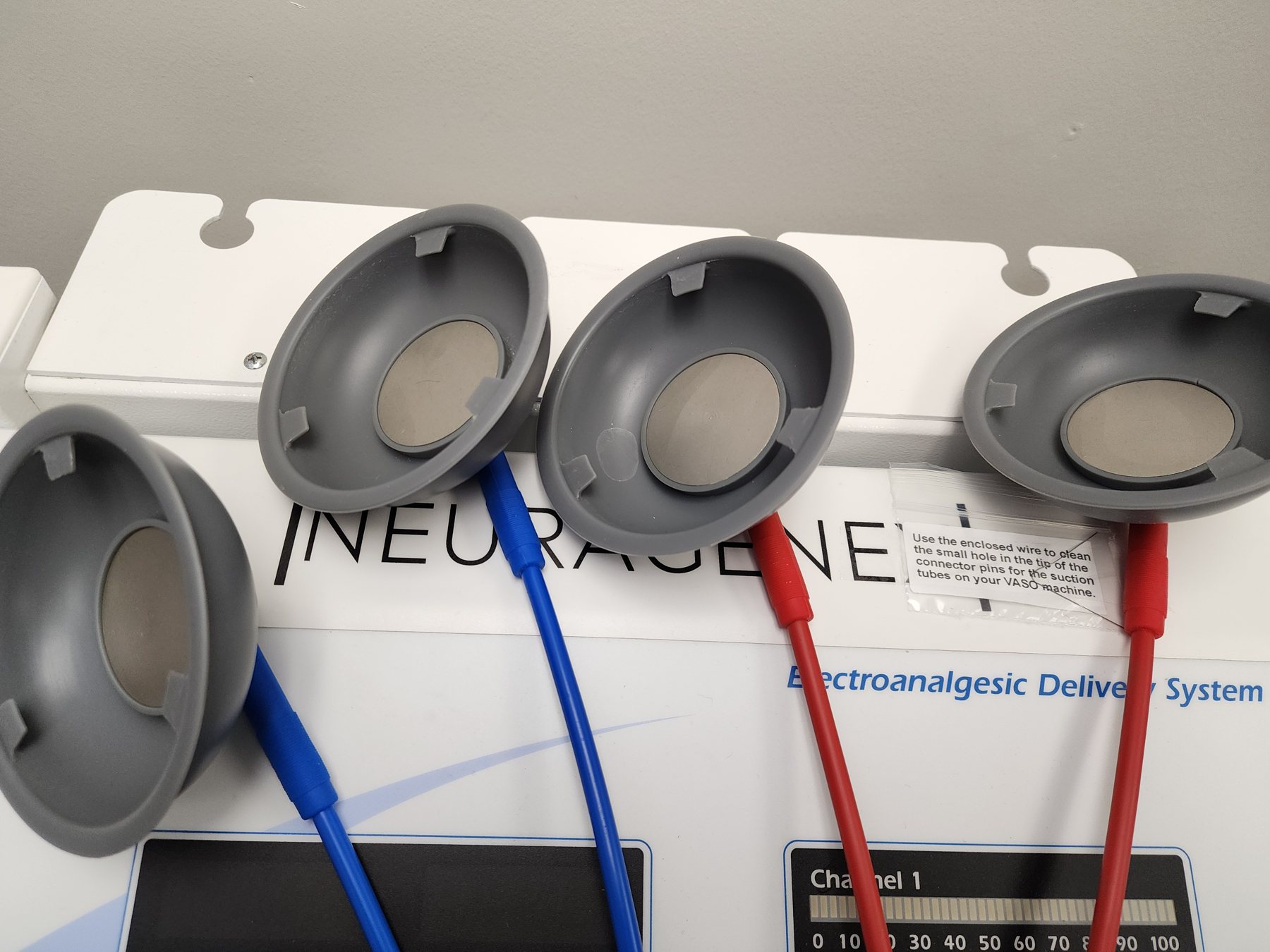 Neuragene electroanalgesic delivery electrodes used for peripheral neuropathy at Bonesetters in Chesterfield, MO
